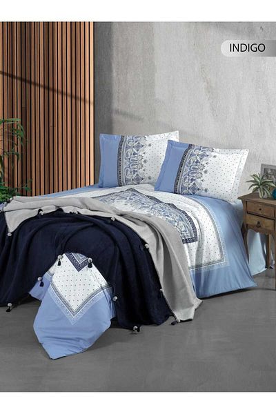 Ecosse Lavita Double Duvet Cover Set with Blanket