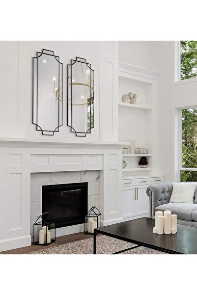 MKS Design 50x110 Asimetrik Duvar Dekor Aynası / Duvar Aynası / Konsol Aynası / Düzensiz Ayna / Estetik Ayna