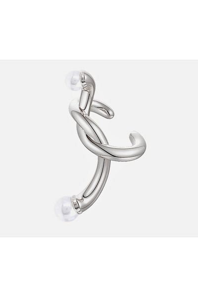 neslyaccessories Knot Earcuff with Pearl Detail