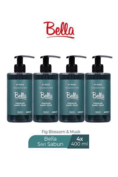 Bella Green Liquid Soap - Fig Blossom&Musk 400 ml X 4 Pieces