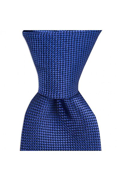 1001 Kravat Blue Patterned 7.5 cm Wide Silk Tie