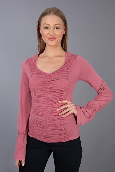 Kallisto Bluză cu decolteu în V