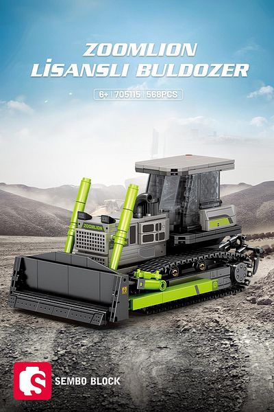Sembo Block مكعبات بناء جرافة مرخصة من Zoomlion مكونة من 568 قطعة متوافقة مع Lego - 705115