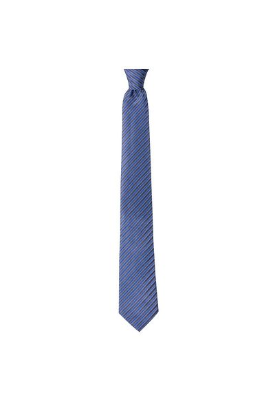 1001 Kravat Light Blue Striped 7.5 cm Wide Silk Tie