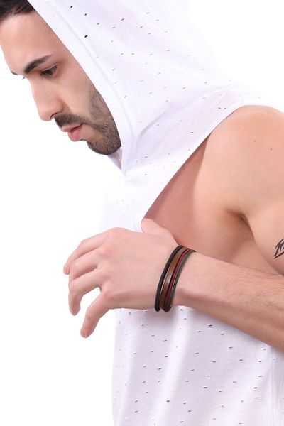 LABALABA Leather Bracelet Men's Combination
