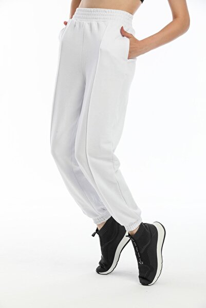 Kallisto Εκρού βαμβακερό παντελόνι Jogger