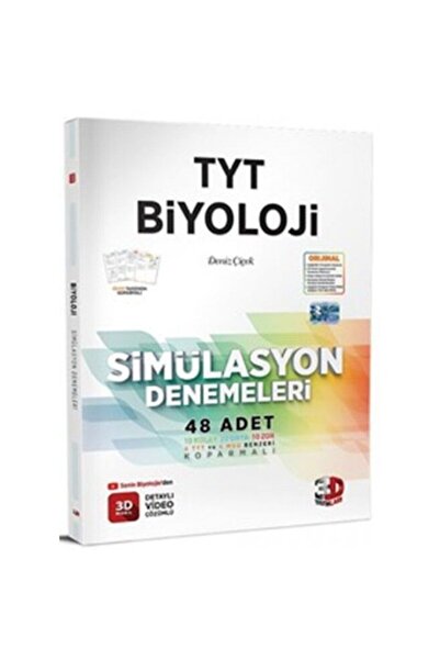 3D Yayınları 2025 TYT Biyoloji Simülasyon 48 Deneme 3D Süper Fiyat Ayraç Hedi...