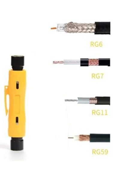 Noname Coaxiel Coaxial Cable Stripper Stripper Rg11-rg6-rg56-rg59-rg7