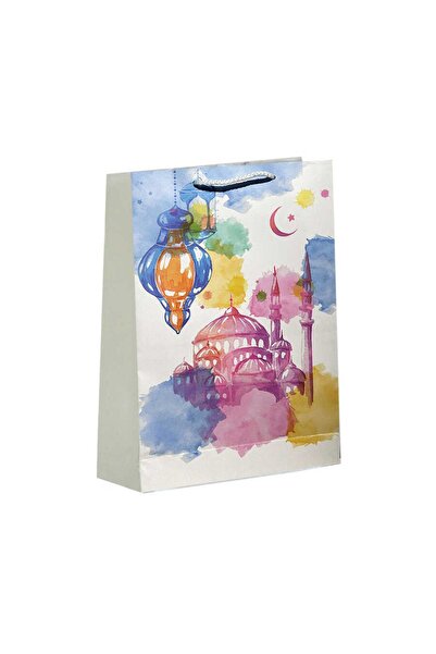 Muka Ramazan Temalı Karton Çanta 26x40 Pakette 10 Ad.- No:2