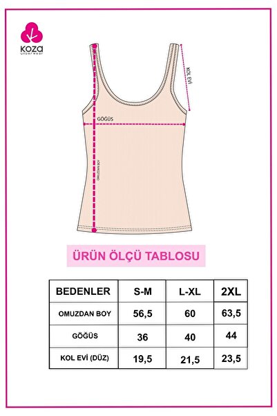 koza iç giyim Women's 2-Piece Thick Strap Camisole Tank Top