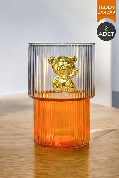 Noue Store Set of 2 Figured Cocktail and Soft Drink Glasses