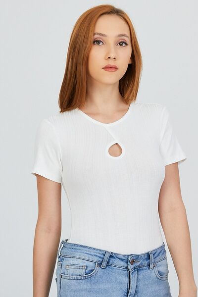 Kallisto Bluză decoltată ecru