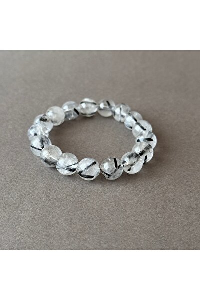 turkuaz&naturelTaşçıMurat1990 10mm Siyah Rutil Kuvars Doğal Taş Bileklik AAA Kalite Hakiki Siyah Rutilli Kuvars Taşı