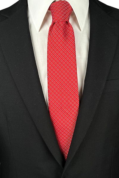 1001 Kravat Red Patterned Tie