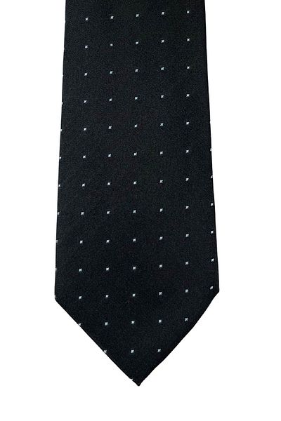 1001 Kravat Black Patterned 7.5 cm Wide Silk Tie