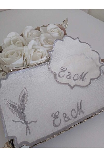 Melik özel Söz & Nişan tepsisi örtüsü kişiye Özel nakışlı söz tepsisi örtüsü ...