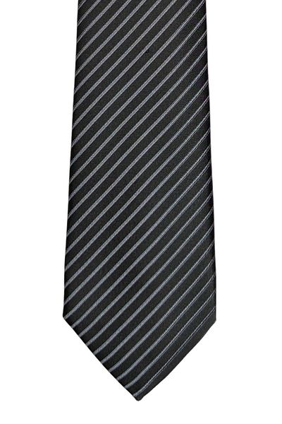 1001 Kravat Black Striped Thin Tie Men