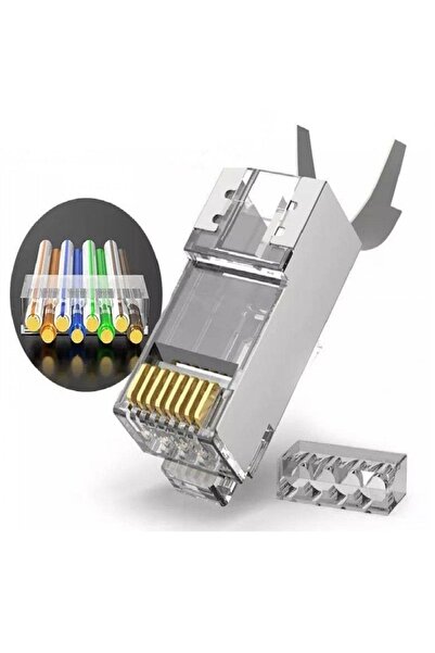 SpeedUF Cat7 Metal Konnektör Rj45 Cat7 Jack  Kablo Ayraç 5li Paket