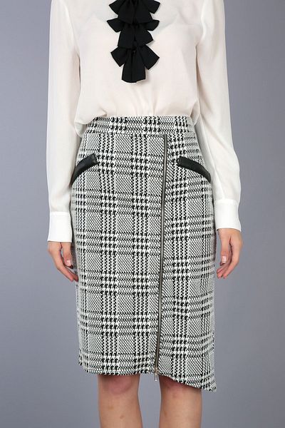 Kallisto Houndstooth Pattern Wide Fit Skirt