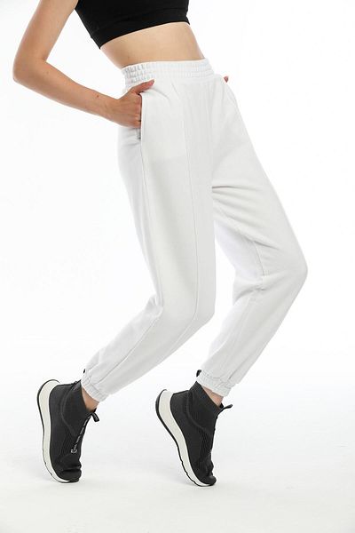 Kallisto White Cotton Jogger Pants