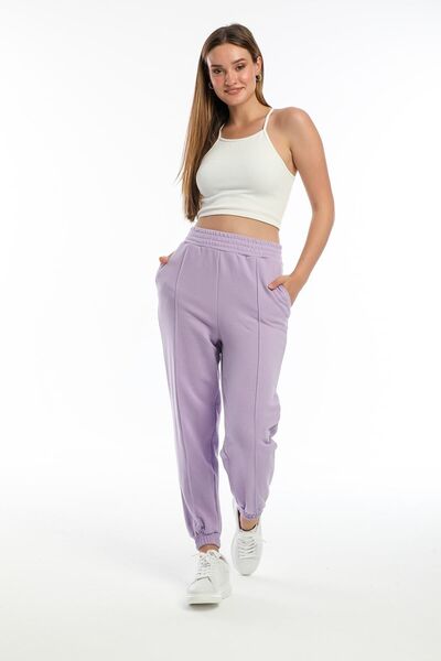 Kallisto Παντελόνι Jogger από λιλά βαμβάκι