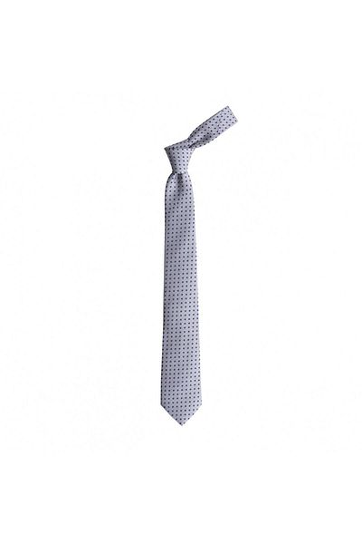 1001 Kravat Light Gray Patterned 7.5 cm Wide Silk Tie