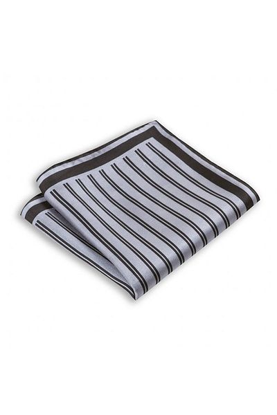 1001 Kravat Gray Colored Silk Pocket Handkerchief in Size 33x33 cm