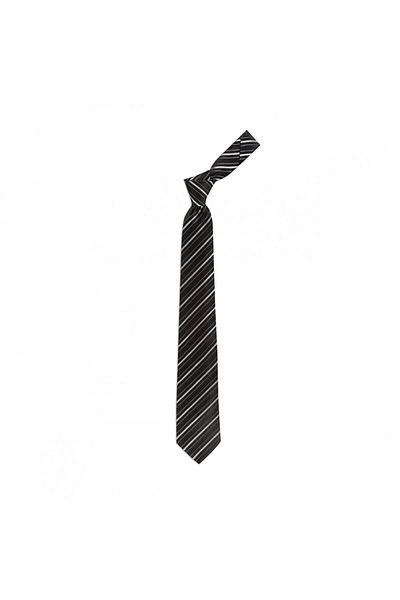 1001 Kravat Black Striped 8 cm Wide Silk Tie