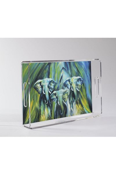 Binbirürün Blue Elephants Plexiglass Tray