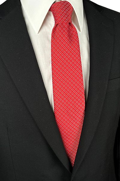 1001 Kravat Red Patterned Tie