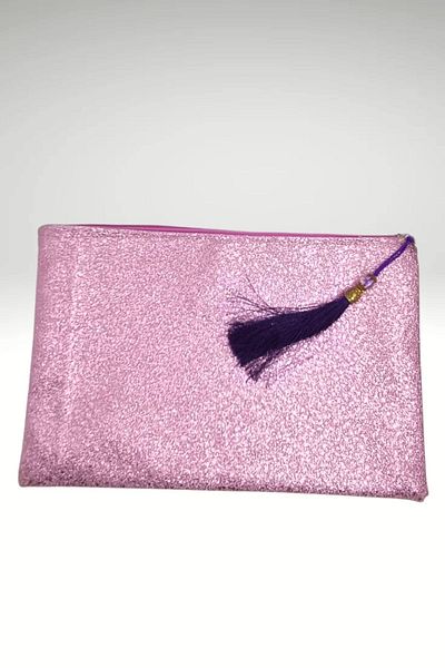 KRIMO Gold Rose Women's Leather Portfolio Clutch Bag