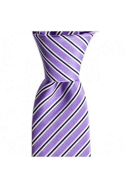 1001 Kravat Lilac Striped 7.5 cm Wide Silk Tie