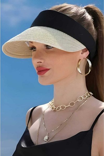 Trenderrs Women's Straw Visor Hat