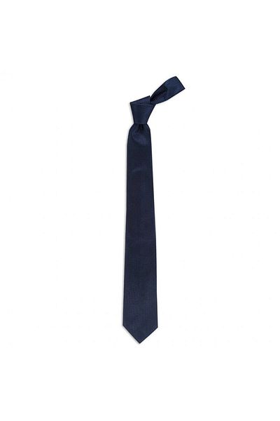 1001 Kravat Navy Blue Patterned 7.5 cm Wide Silk Tie