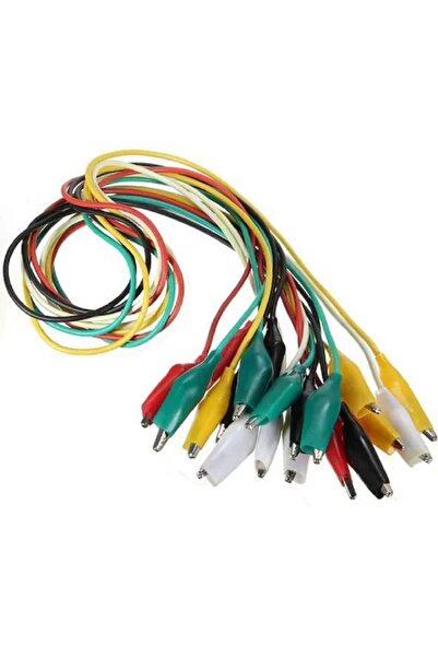 SpeedUF 10’lu Krokodil Test Kablosu 🔌 45-50 Cm Timsah Ağızlı Renkli Bağlantı...