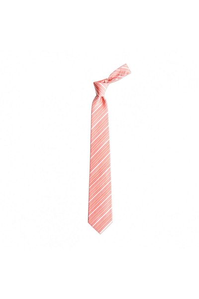 1001 Kravat Orange Striped 8 cm Wide Silk Tie
