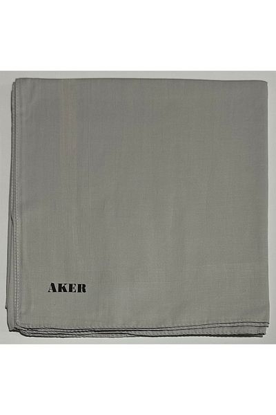 Aker Γκρι απλό βαμβακερό κασκόλ - 1030950-972