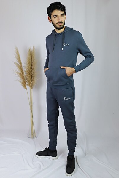 Kallisto Ανοιχτό καπνιστό χρώμα Ανδρική φόρμα με 3 κλωστές βαμβακερή φόρμα / 8006-7007