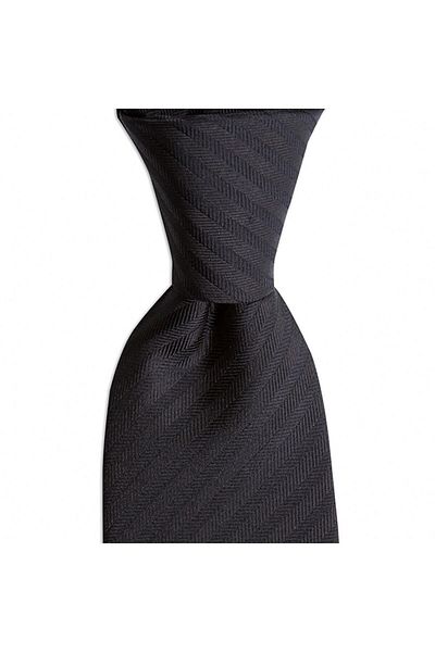 1001 Kravat Black Colored 7.5 cm Wide Silk Tie