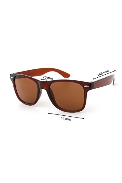 Duke Nickle Thick Handle Wide Ekartman Unisex Brown Sunglasses - Dn1044khv