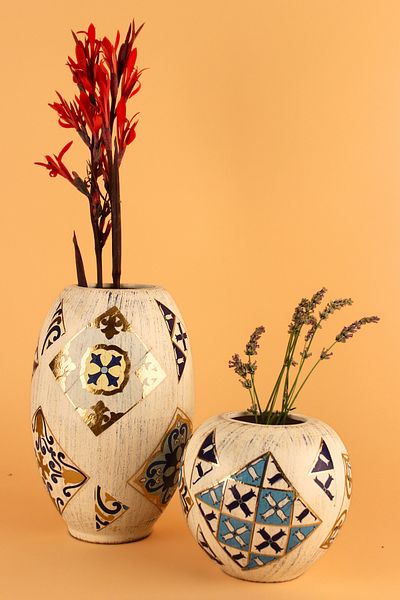 Hmydesign Sentiment Set of 2 Ceramic Vase