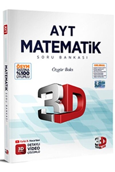 3D Yayınları 2025 Ayt Matematik Soru Bankası 3d Ayraç Hediyeli Süper Fiyat