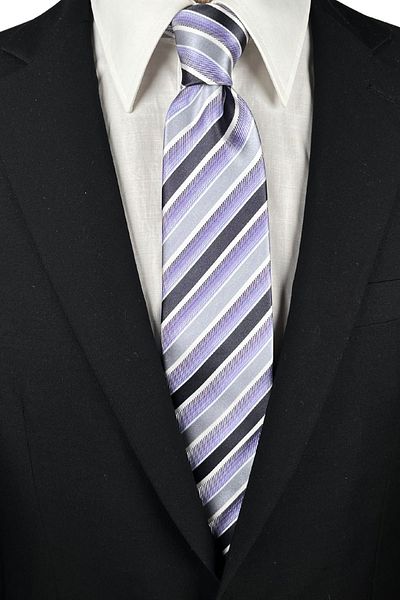 1001 Kravat Lilac Striped 8 cm Wide Tie