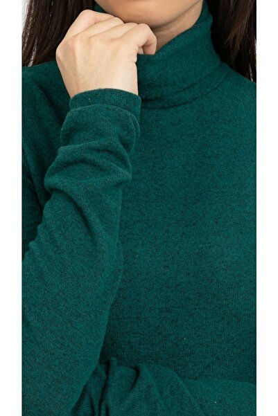 Kallisto Πράσινη πλεκτή μπλούζα με ζιβάγκο