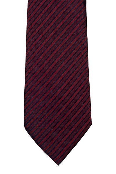 1001 Kravat Claret Red Striped 8 cm Wide Tie