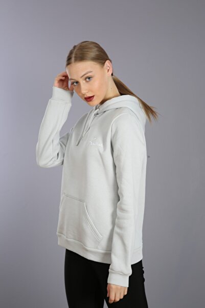 Kallisto سويت شيرت رمادي فاتح بغطاء للرأس