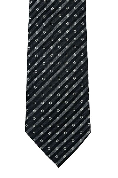 1001 Kravat Black Patterned Tie 8 cm Wide