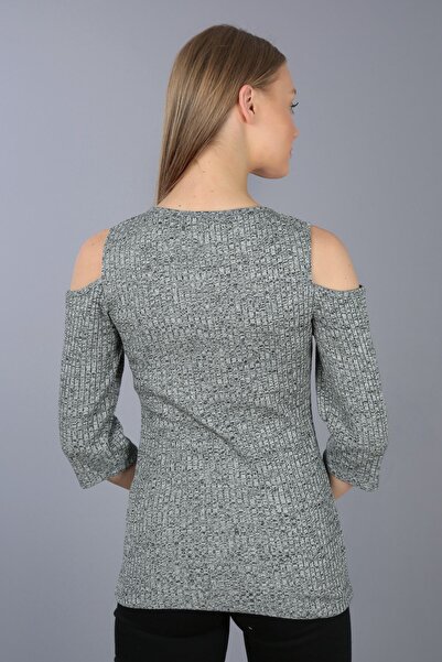 Kallisto Πλεκτή μπλούζα με φερμουάρ από τον ώμο