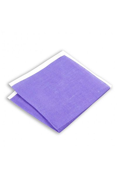 1001 Kravat Lila Colored Linen Pocket Handkerchief in 33x33 cm Sizes