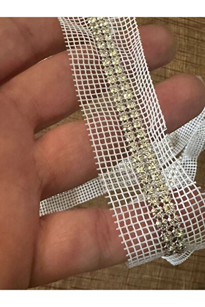 Gönülden Tasarım Beli cirkon Sa kamenčićima mrežasti dizajn - 95x3 cm trakast...